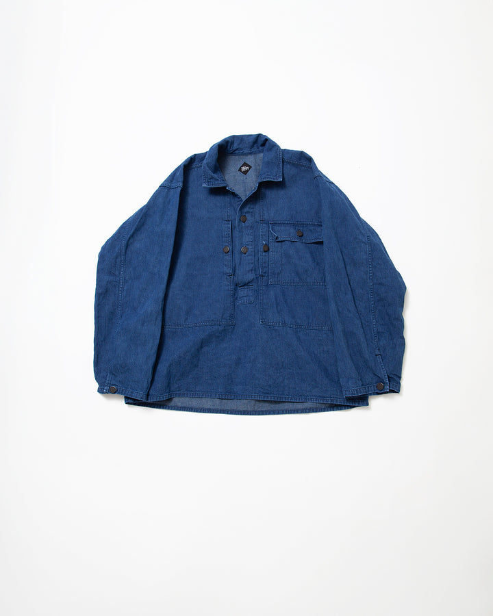 CSJ004 - CORONA・M-44 PULLOVER JACKET / Indigo Denim w/ Bio-wash