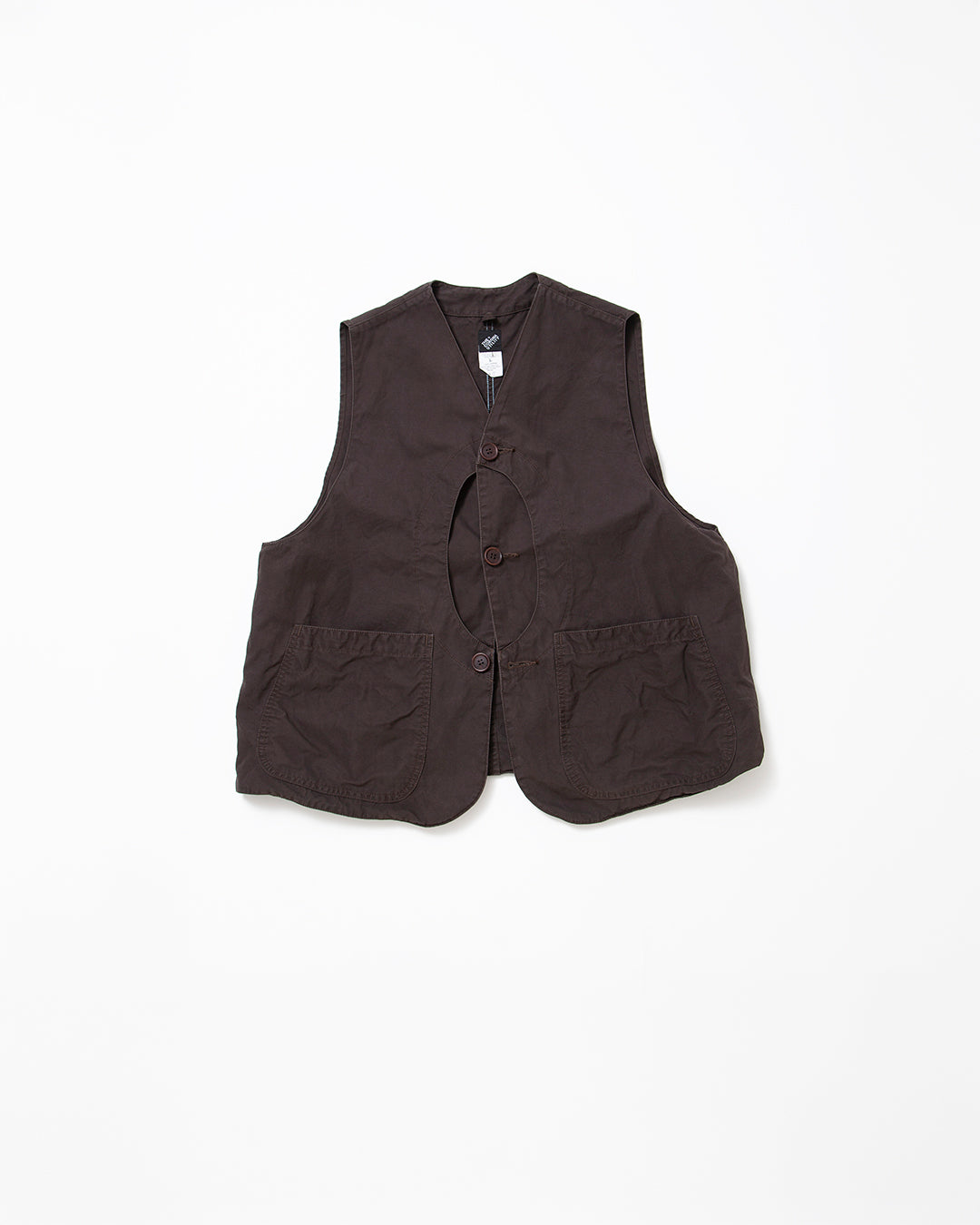 CV002 - CORONA・GAME VEST / Chocolate Brown w/ Bio-wash – THE