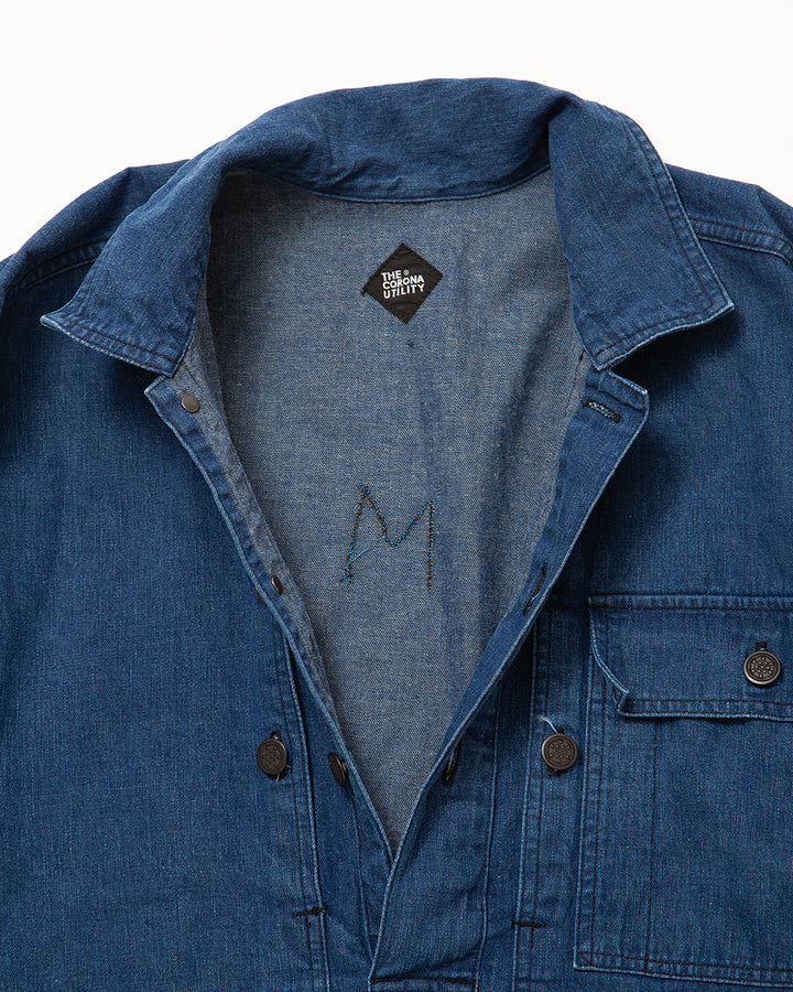 CSJ004 - CORONA・M-44 PULLOVER JACKET / Indigo Denim w/ Bio-wash