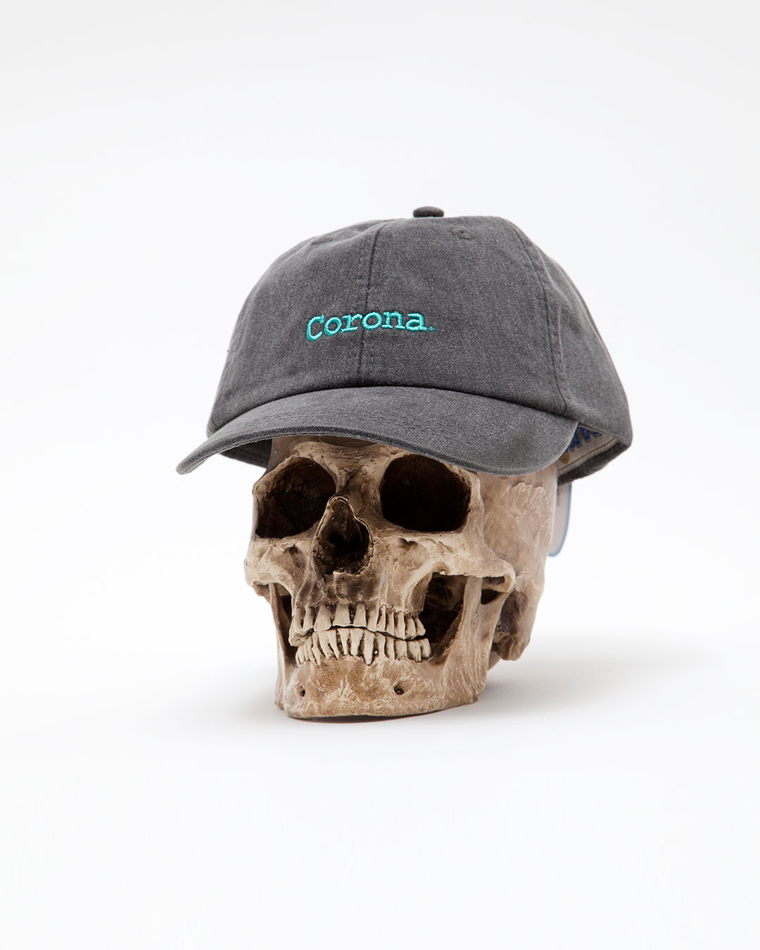 THE CORONA UTILITY - CA020・CORONA LOGO EMBROIDERY CAP / Charcoal × Emerald Embroidery