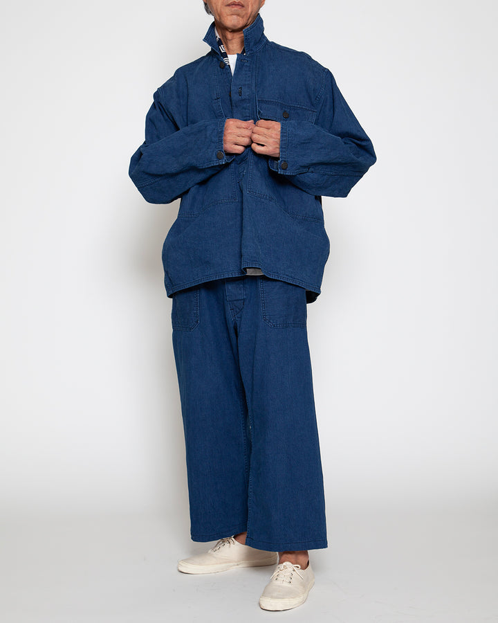 CSJ004 - CORONA・M-44 PULLOVER JACKET / Indigo Denim w/ Bio-wash