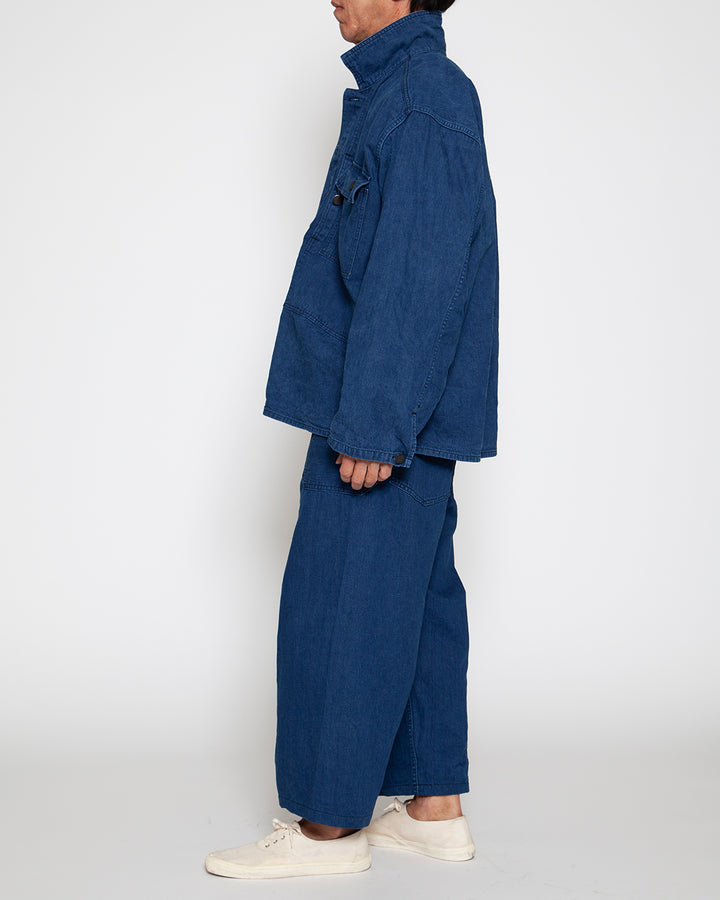 CSJ004 - CORONA・M-44 PULLOVER JACKET / Indigo Denim w/ Bio-wash