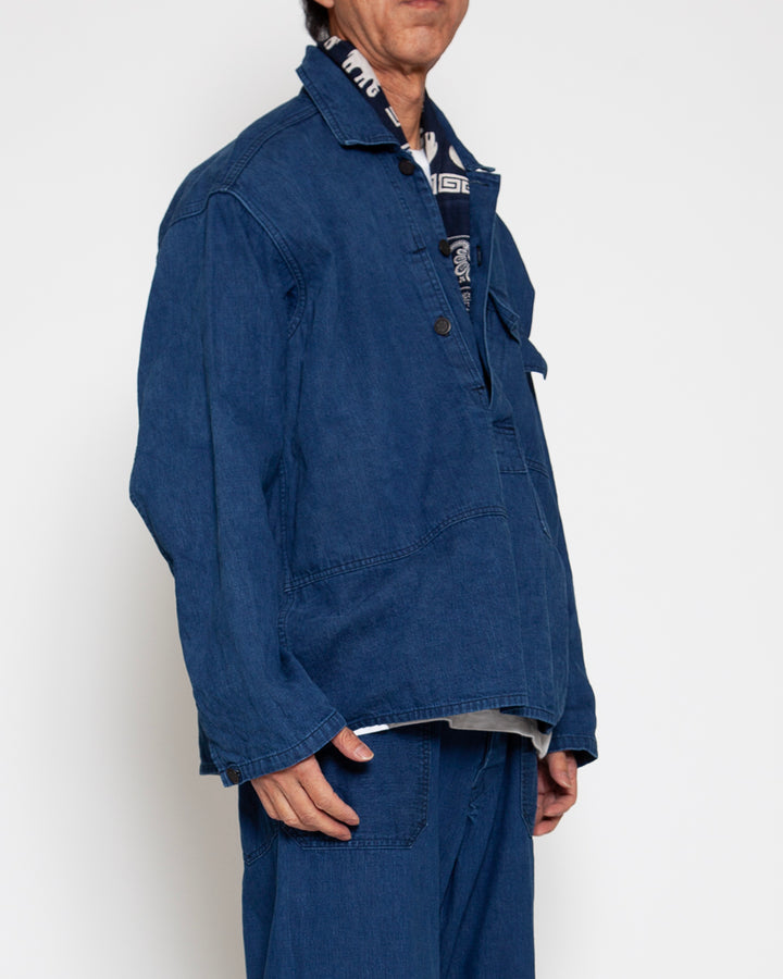 CSJ004 - CORONA・M-44 PULLOVER JACKET / Indigo Denim w/ Bio-wash