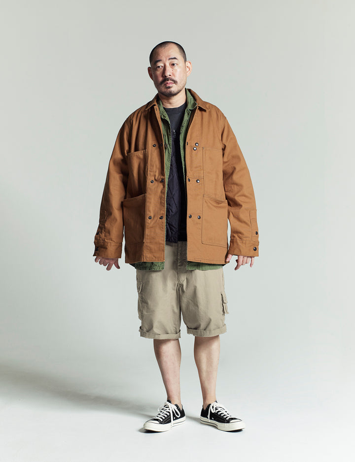 A-1 CLOTHING × THE CORONA UTILITY - CJ123A-1・Cross Town Jacket / Cotton Duck - Brown