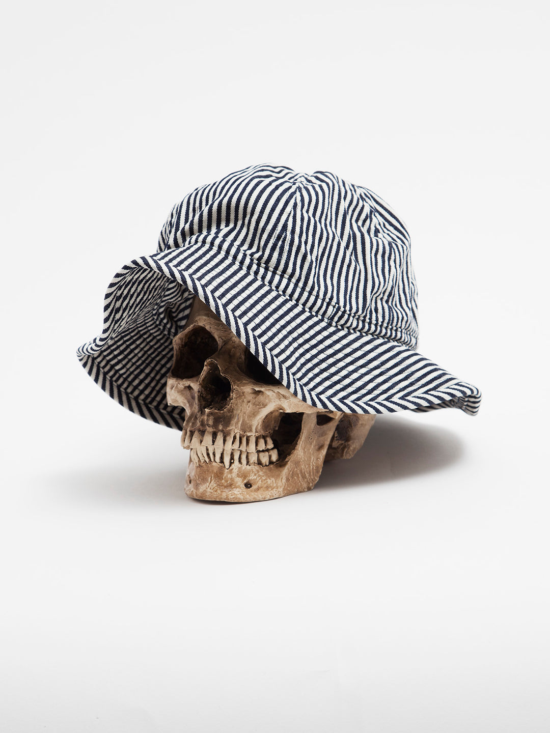 CA009・UTILITY ARMY HAT / High Density Hickory Stripe - Indigo × Natural