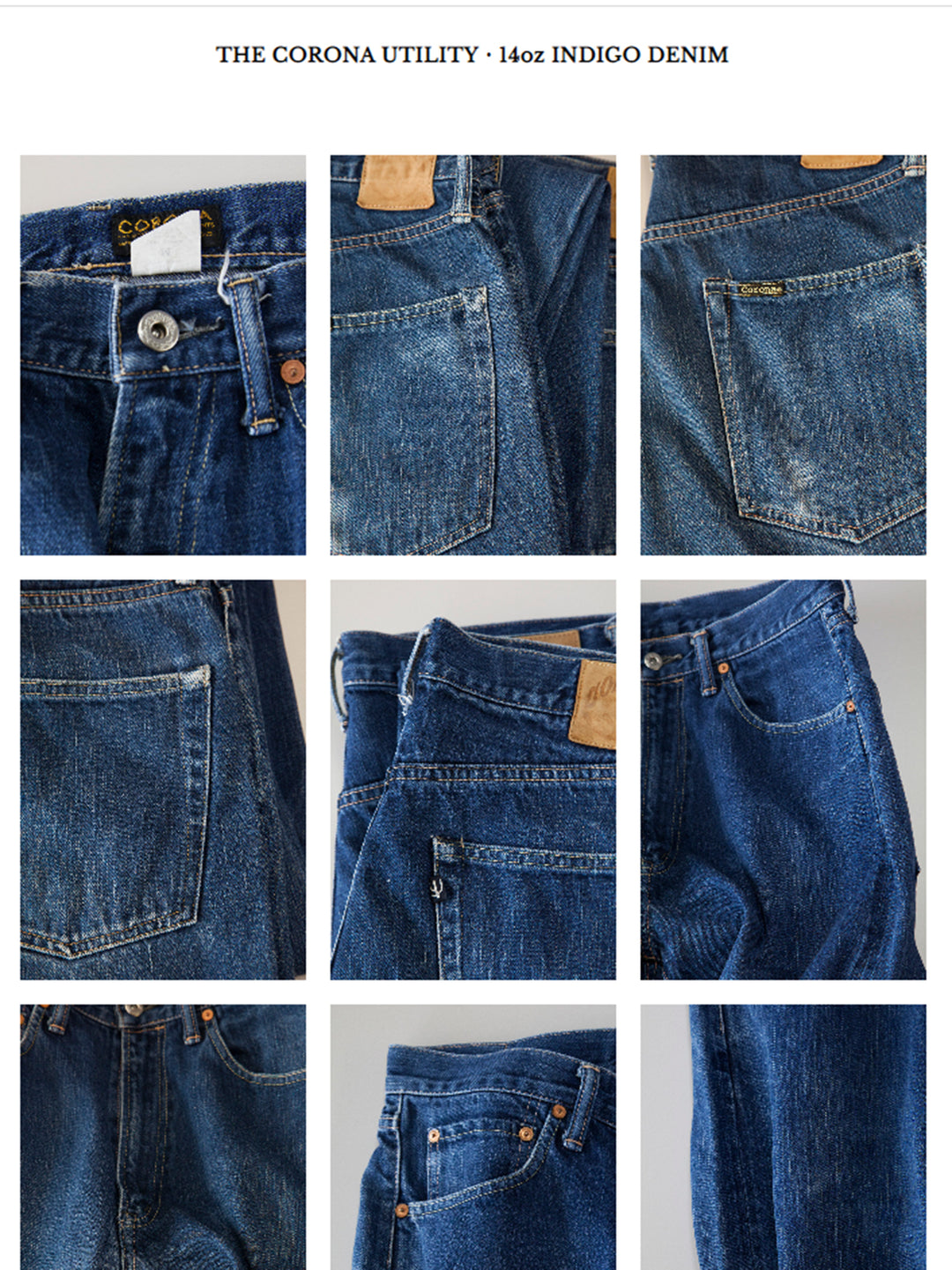 THE CORONA UTILITY・14oz SELVAGE INDIGO DENIM