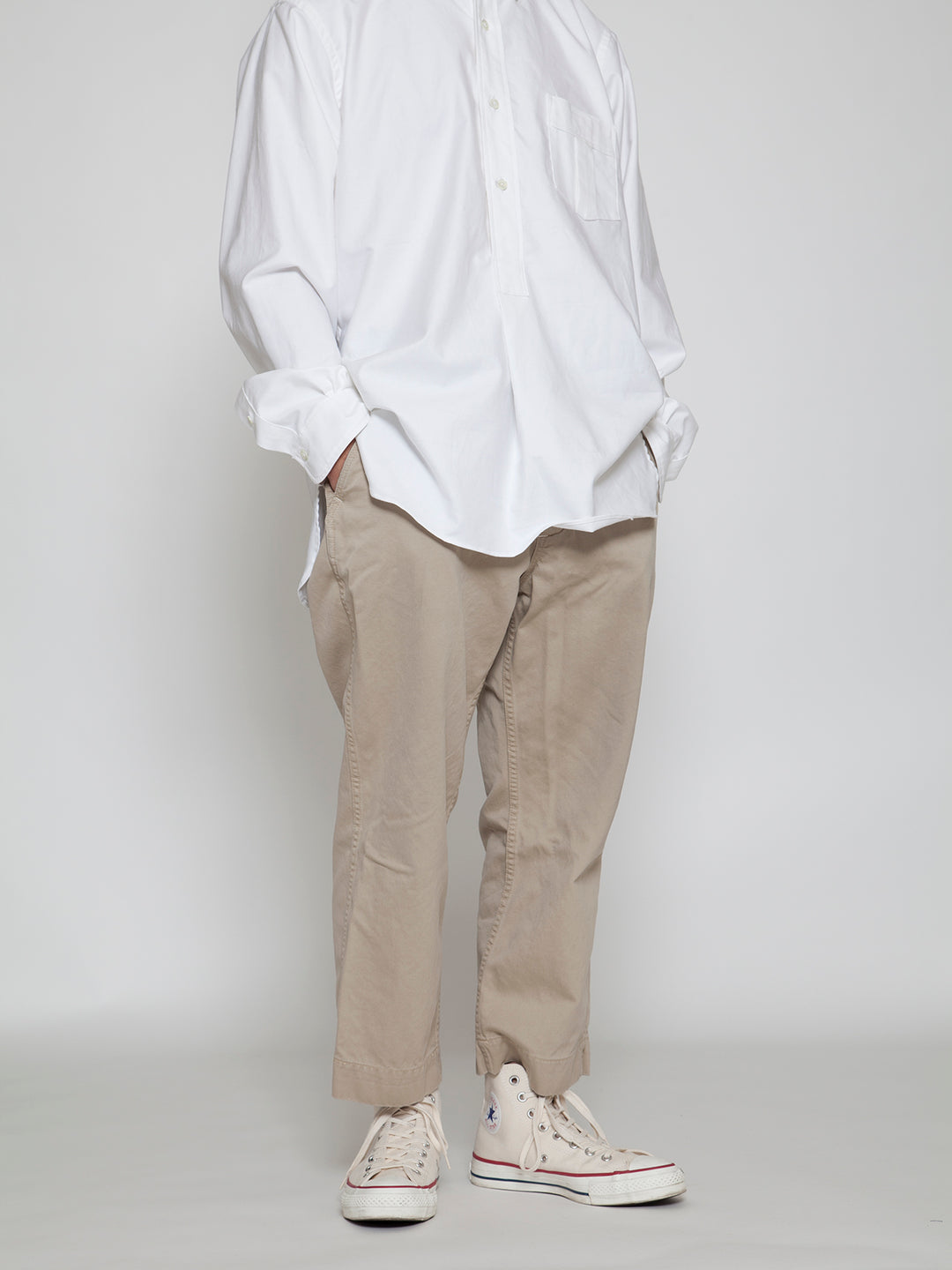 CHINO CLOTH・DESERT SLACKS x WHITE SHIRT