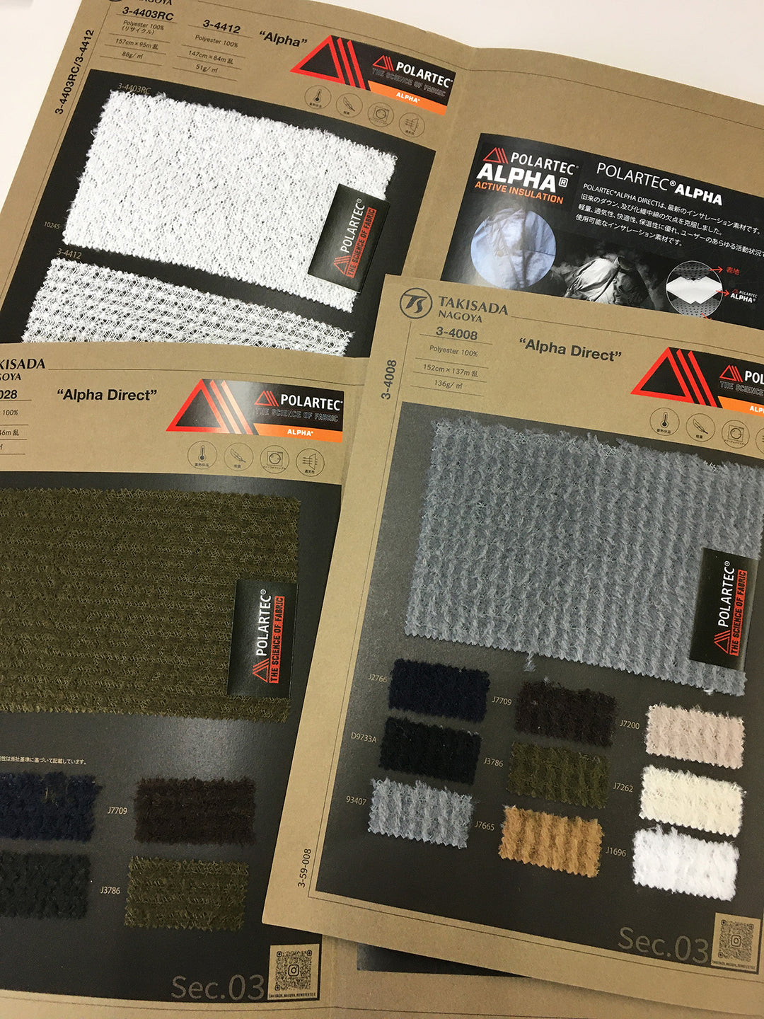 POLARTEC INSULATION for 2022FW