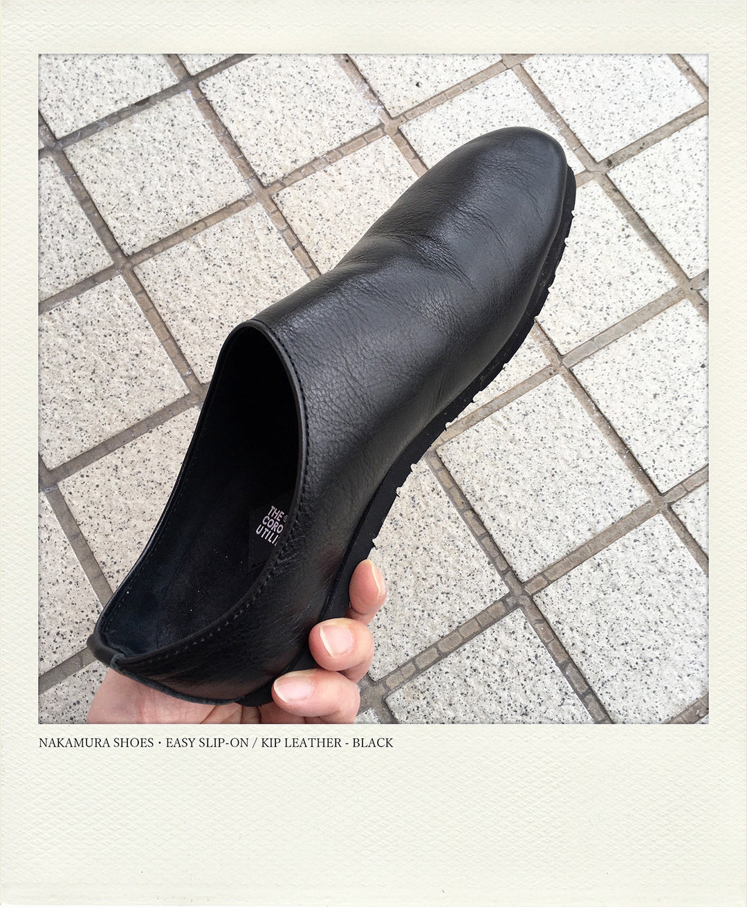 NAKAMURA SHOES・EASY SLIP-ON / KIP LEATHER-BLACK