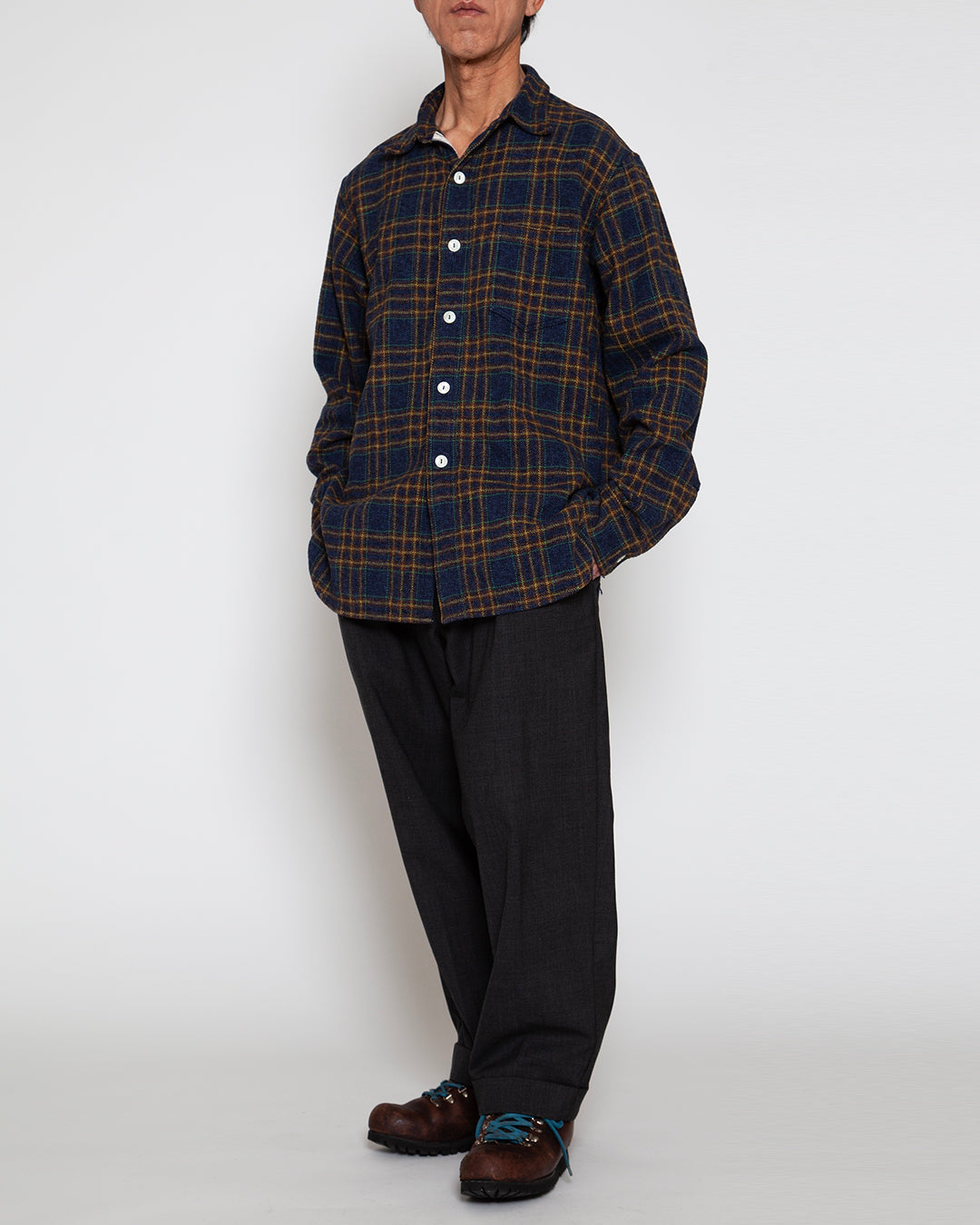 【DELIVERY】THE CORONA UTILITY・CS001 - NAVY 1POCKET SHIRT