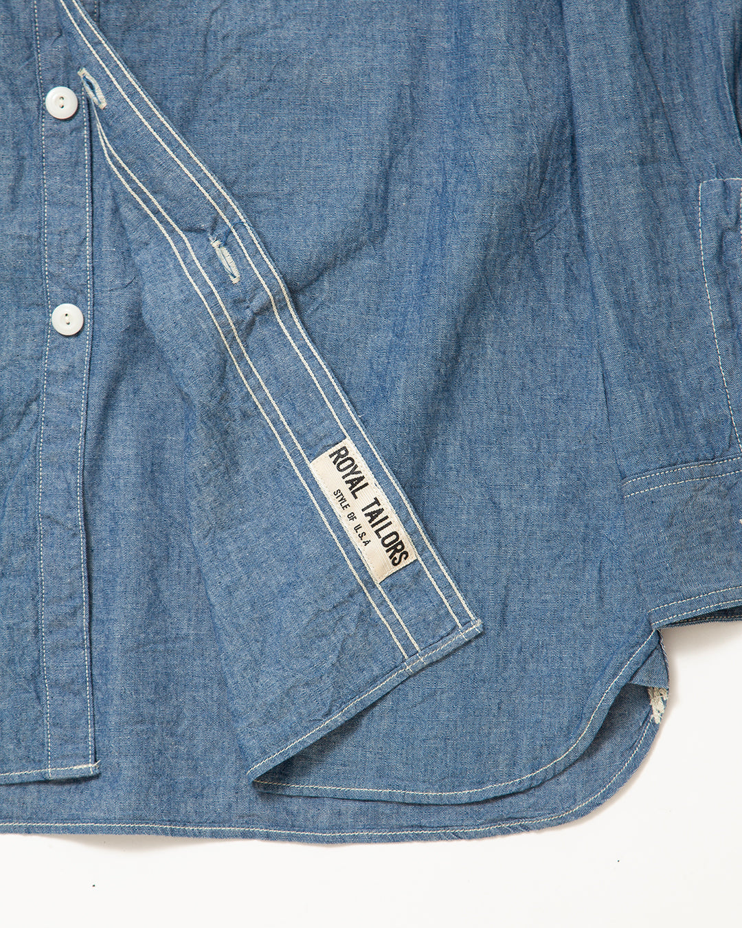 A-1 CLOTHING × CORONA “ROYAL TAILORS” CHAMBRAY SHIRT
