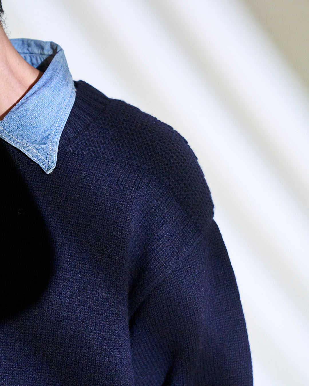 KH “NAVY CREW” x ROYAL TAILOR-CHAMBRAY SHIRT