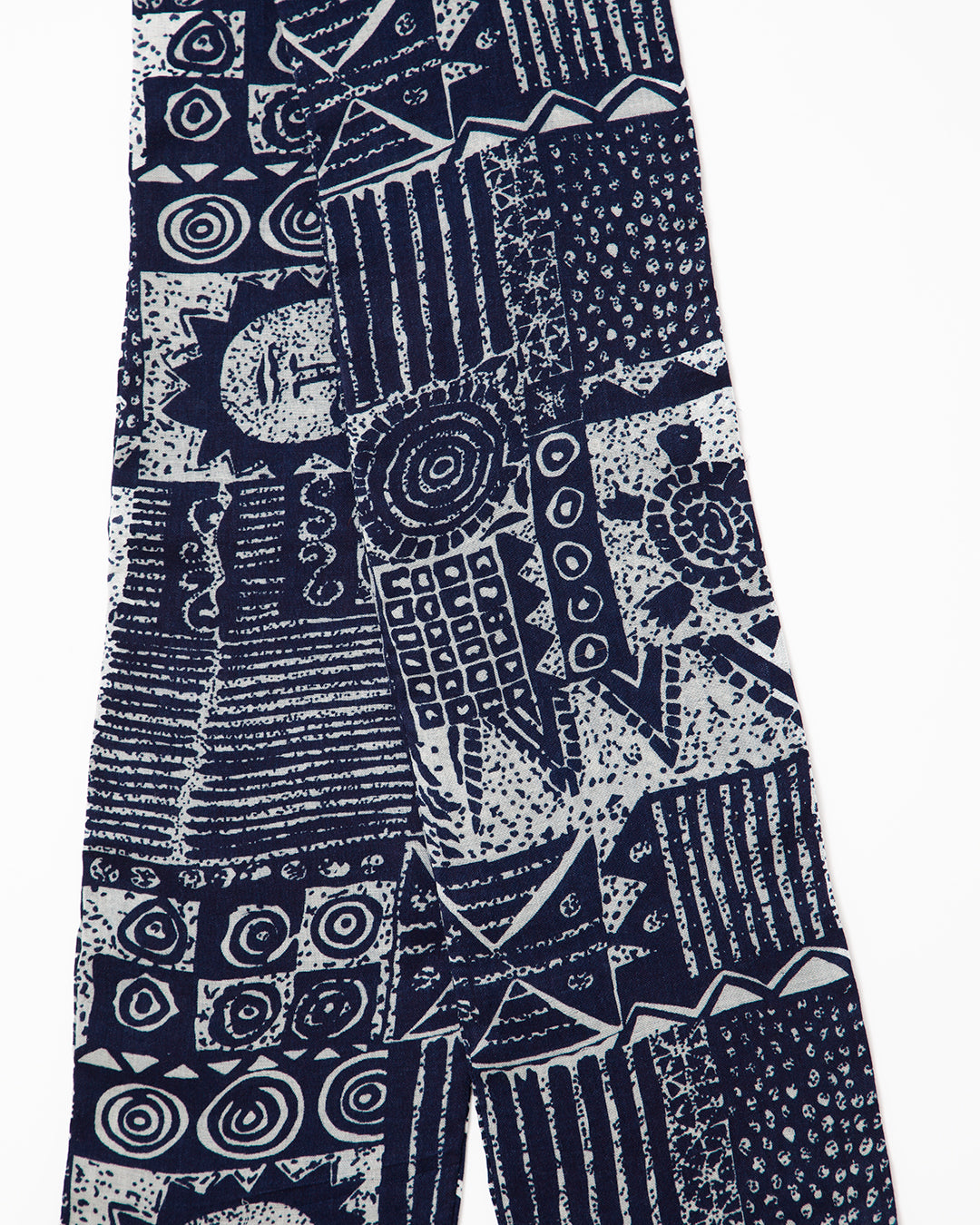 9.11 ONLINE STORE NEW ITEM / INDIGO LINEN W-GAUZE STOLE 2023FW