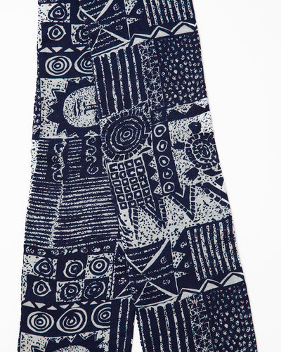 9.11 ONLINE STORE NEW ITEM / INDIGO LINEN W-GAUZE STOLE 2023FW