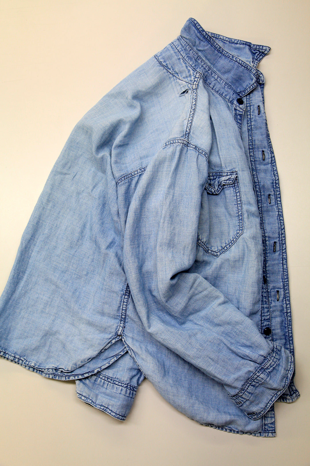 THE CORONA UTILITY ・ NAVY 2POCKET SHIRT/BLUE CHAMBRAY