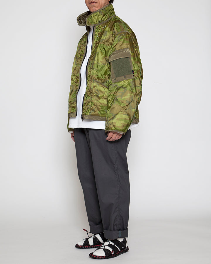 CJ020・ COMBAT QUILTING LINER JACKET / Green Leaf Camouflage