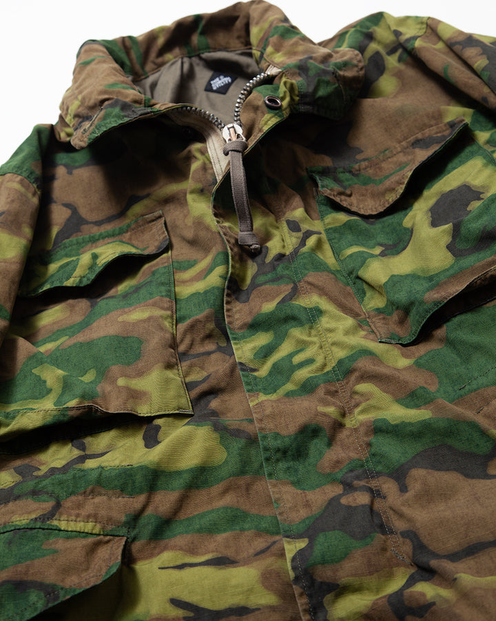 CJ112 - CORONA・M-65 FIELD JACKET / ERDL "GREEN in COUNTRY" w/ Special Bio-wash