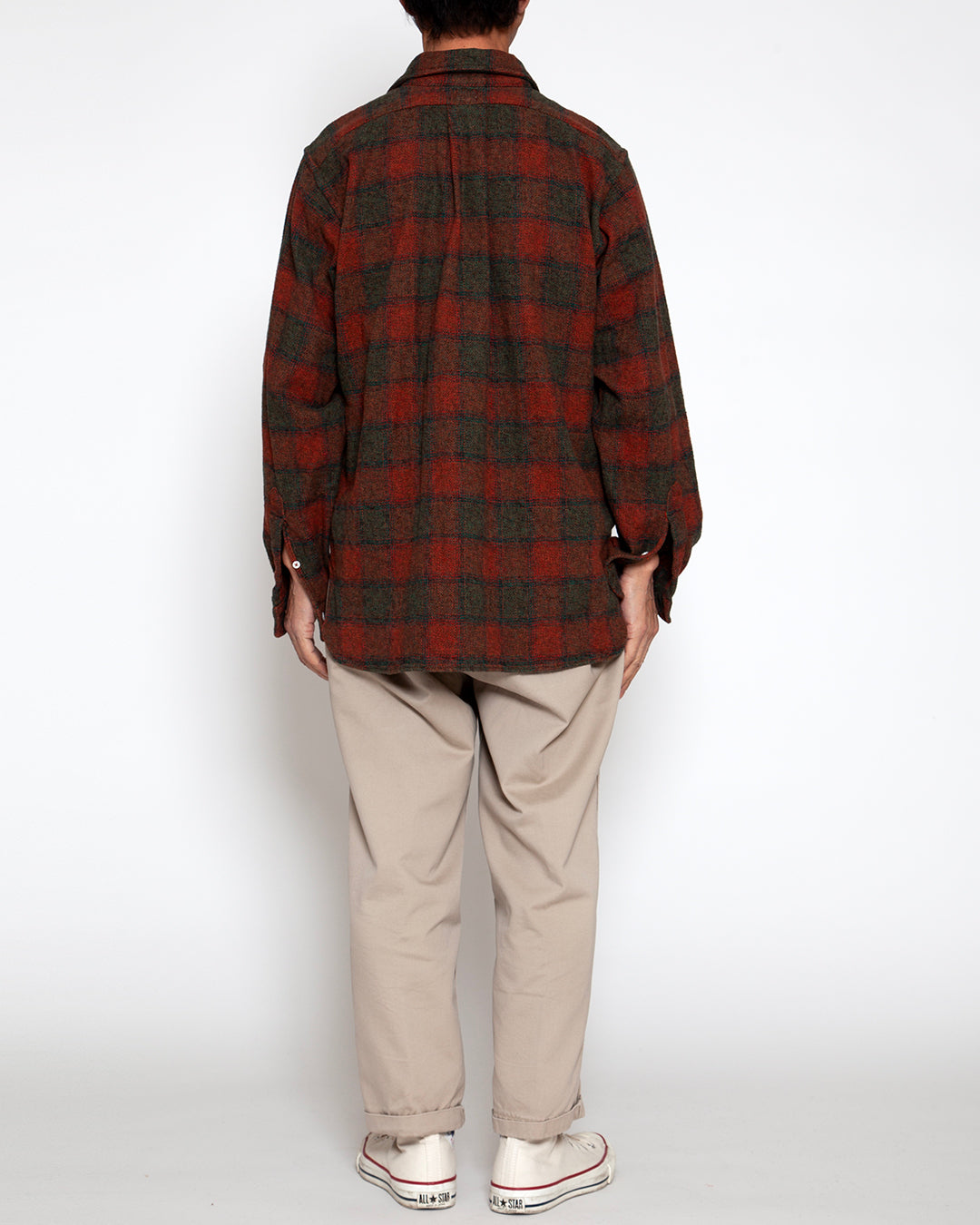 CS005 - W.C.W SHIRT PULLOVER / Red × Green