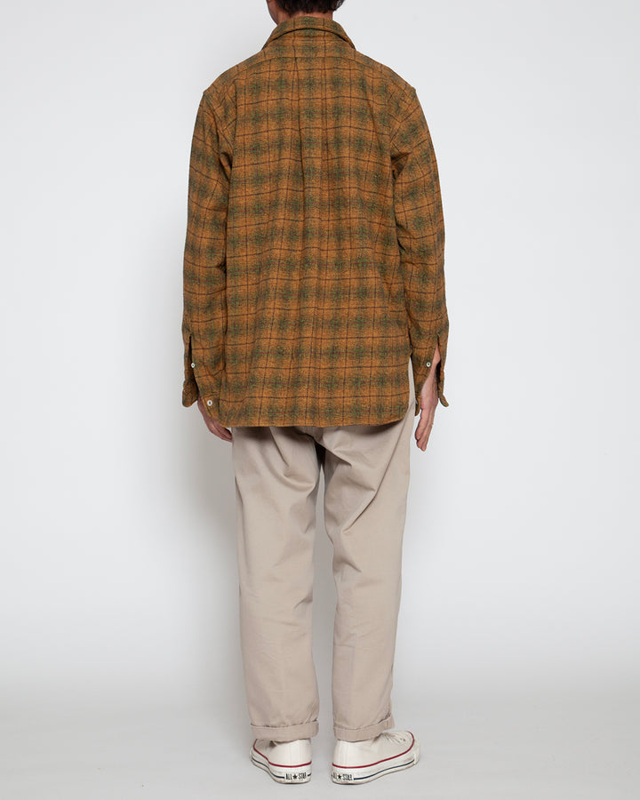 CS005 - W.C.W SHIRT PULLOVER / Khaki × Green
