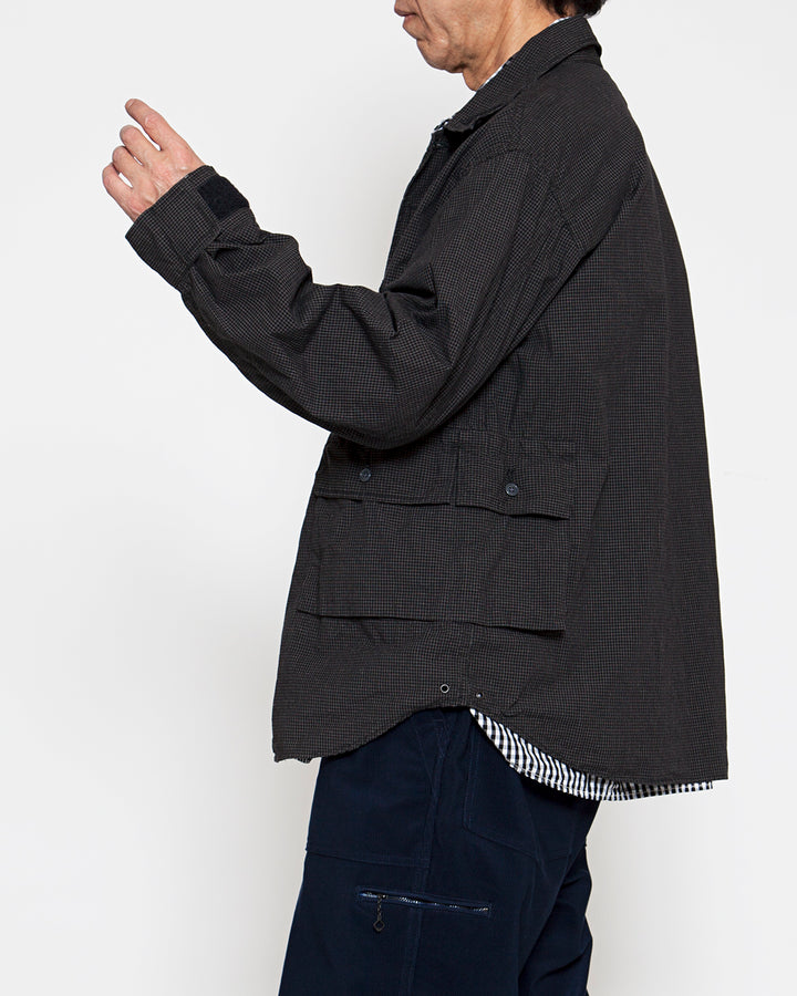 CSJ001・HUNTER HIKER JAC SHIRT / Black × White