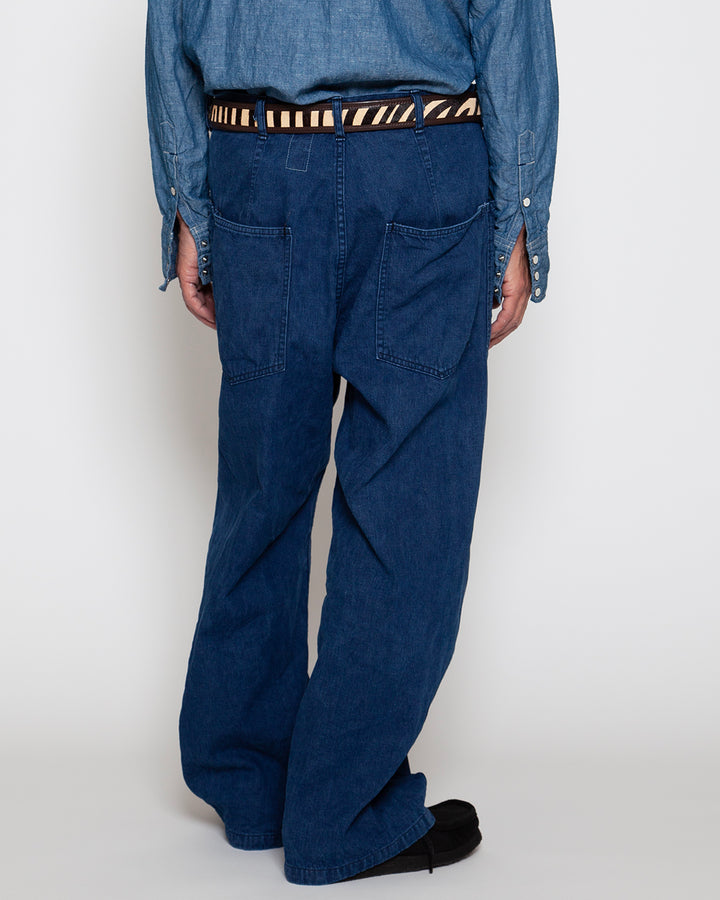FP015・UTILITY NAVY SLACKS / Indigo w/ Bio-wash