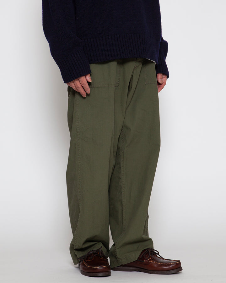 FP027 - M-47 UTILITY SLACKS / Olive Green w/ Bio-wash