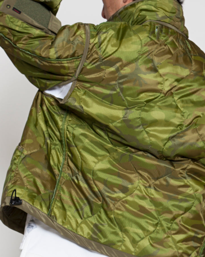 CJ020・ COMBAT QUILTING LINER JACKET / Green Leaf Camouflage