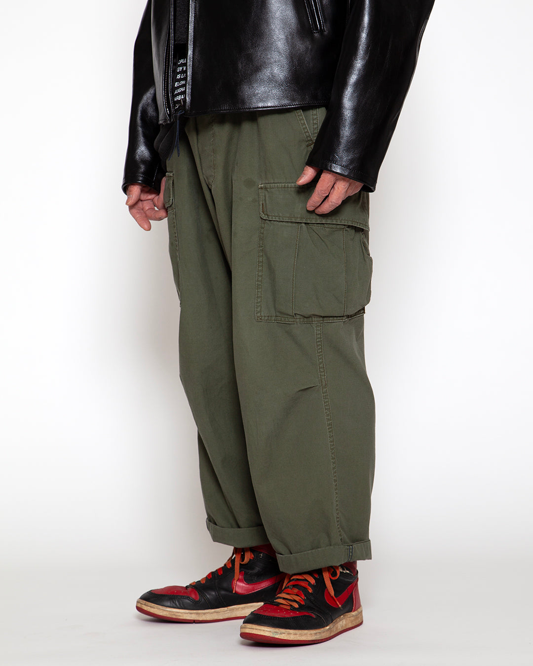 FP006 - JUNGLE SLACKS / Olive Green w/ Bio-wash