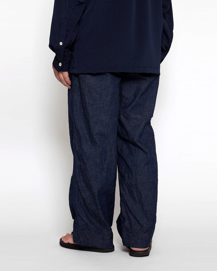 FP018・NAVY EASY SLACKS / Indigo Denim