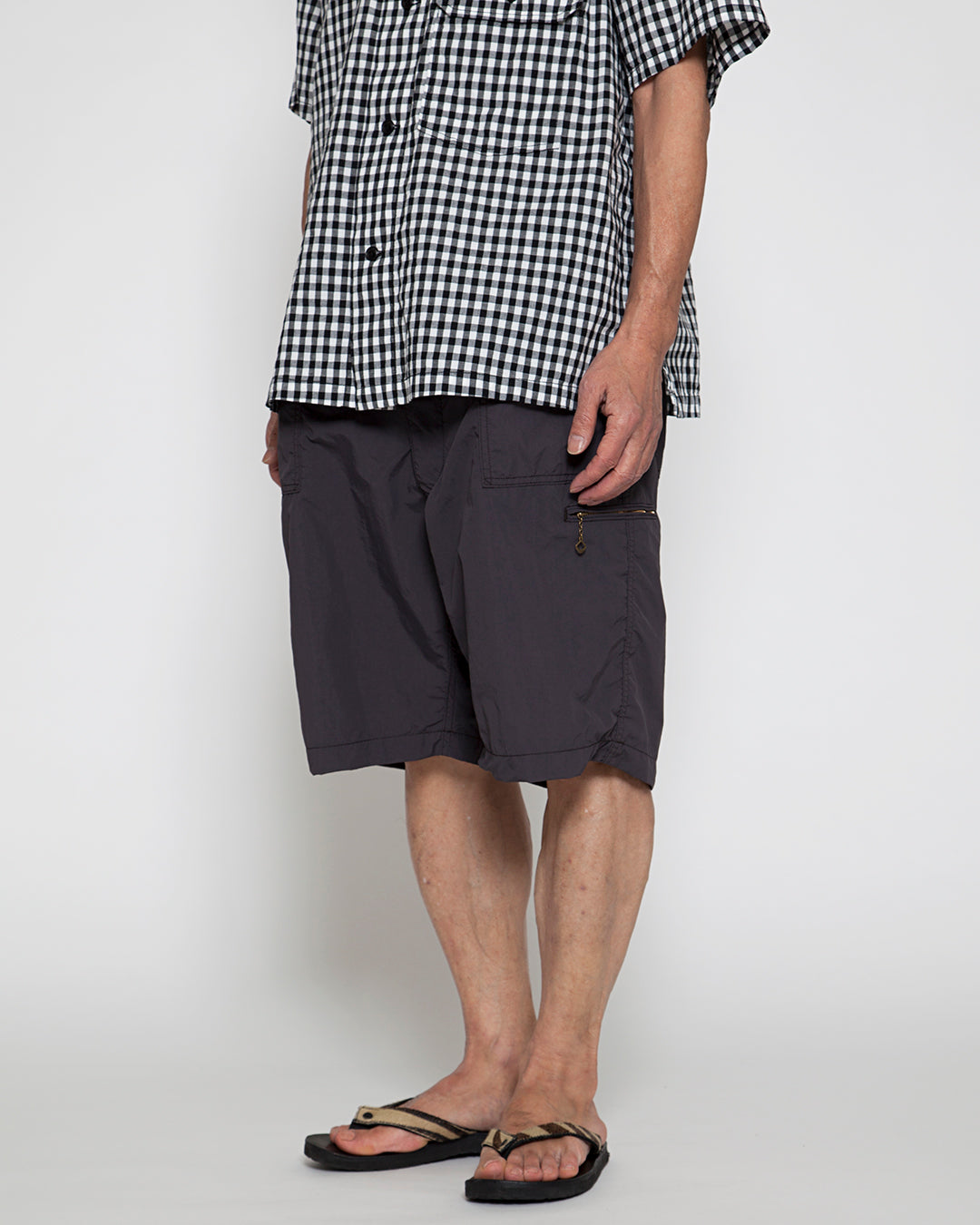 FP024S・UTILITY EASY SHORT SLACKS / Charcoal