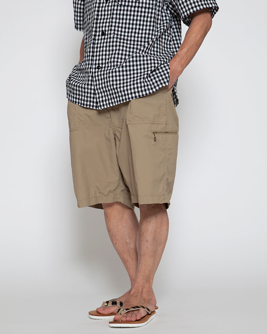 FP024S・UTILITY EASY SHORT SLACKS / Khaki
