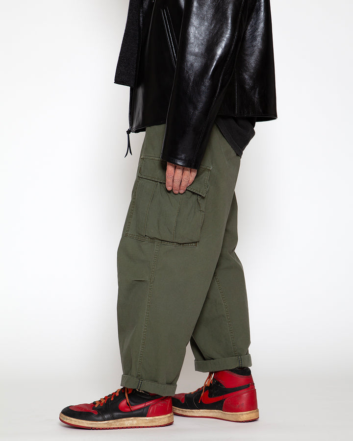 FP006 - JUNGLE SLACKS / Olive Green w/ Bio-wash