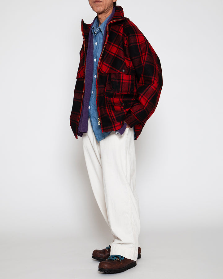 CJ007 - CORONA・ZIP LOGGER / Red × Black Buffalo Plaid