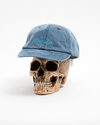THE CORONA UTILITY・CORONA LOGO EMBROIDERY CAP / Blue × Saxe Embroidery
