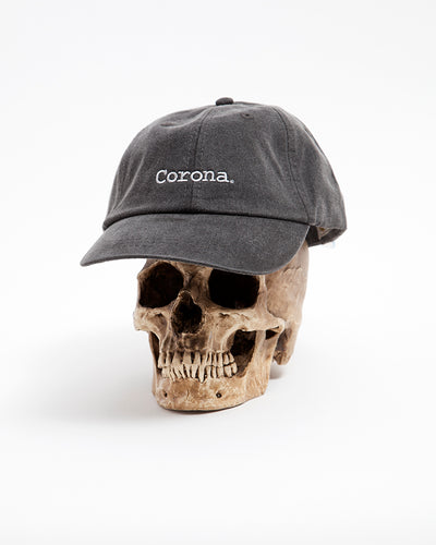 THE CORONA UTILITY・CORONA LOGO EMBROIDERY CAP / Charcoal × Silver Embroidery