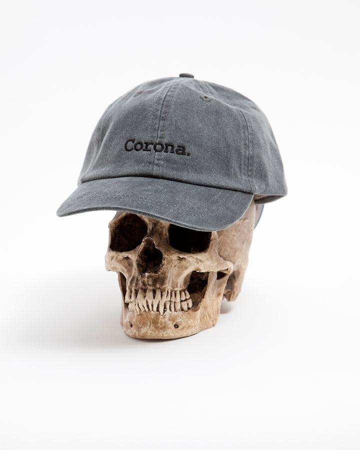 THE CORONA UTILITY - CA020・CORONA LOGO EMBROIDERY CAP / Grey × Black Embroidery