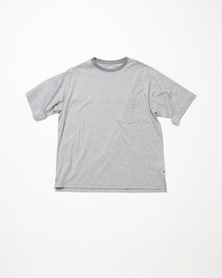 CC010  - BASIC POCKET TEE / Top Grey × White