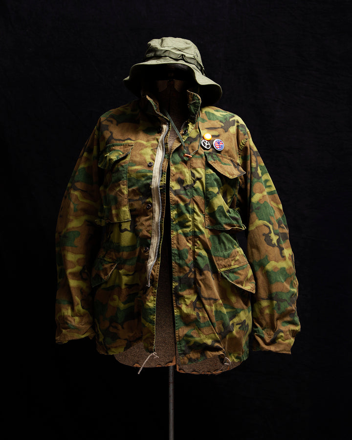 CJ112 - CORONA・M-65 FIELD JACKET / ERDL "GREEN in COUNTRY" w/ Special Bio-wash