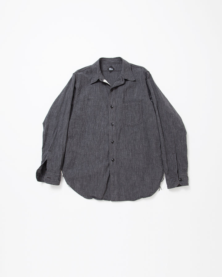 CS001 - NAVY 1POCKET SHIRT / Top Black Chambray