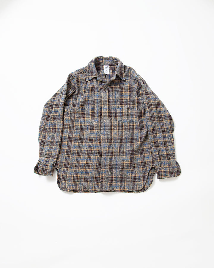 CS005 - W.C.W SHIRT PULLOVER / Grey × Brown