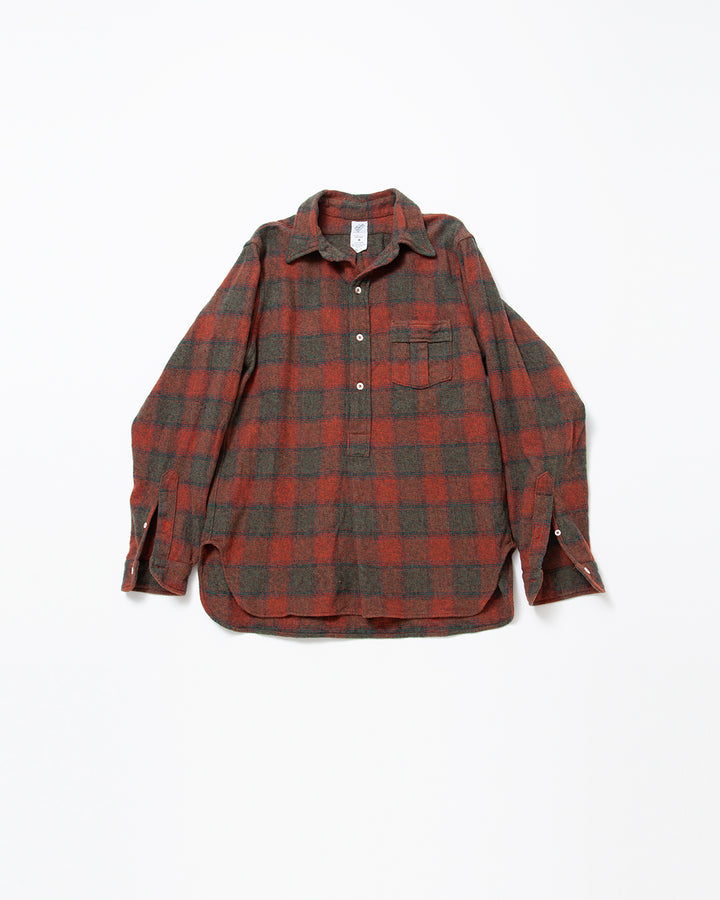 CS005 - W.C.W SHIRT PULLOVER / Red × Green