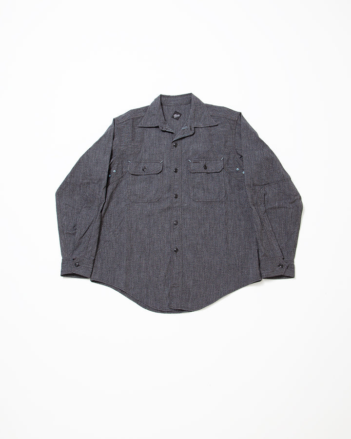 CS014 - CORONA・W-YOKE SHIRT / Top Black Chambray