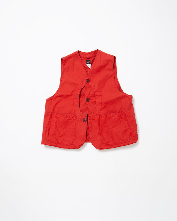 CV002 - CORONA・GAME VEST / Red w/ Bio-wash