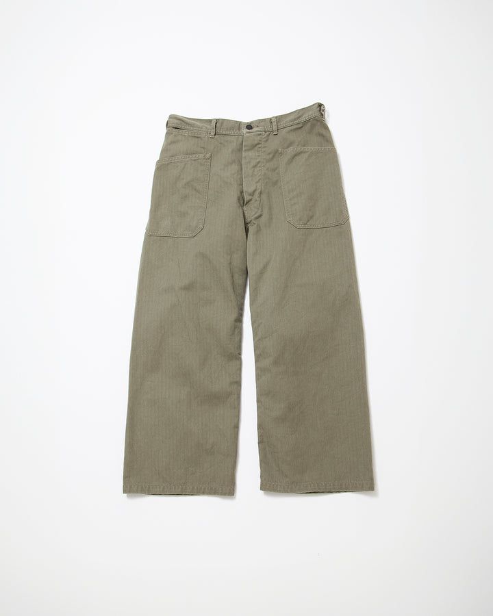 FP015・UTILITY NAVY SLACKS / Light OG w/ Bio-wash