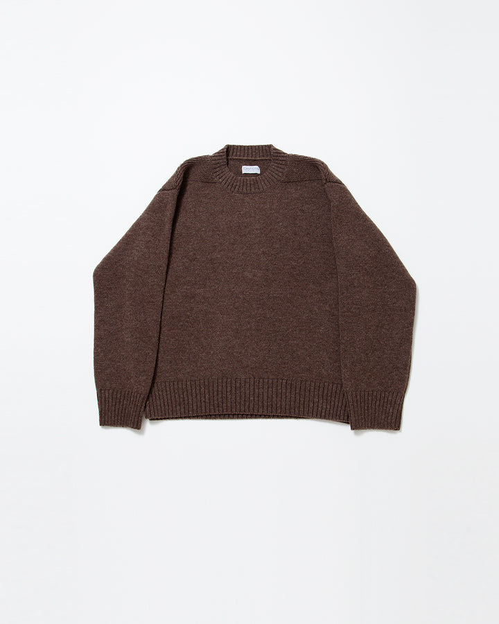KN001 - KeyHole・NAVY CREW / Melange Mocha