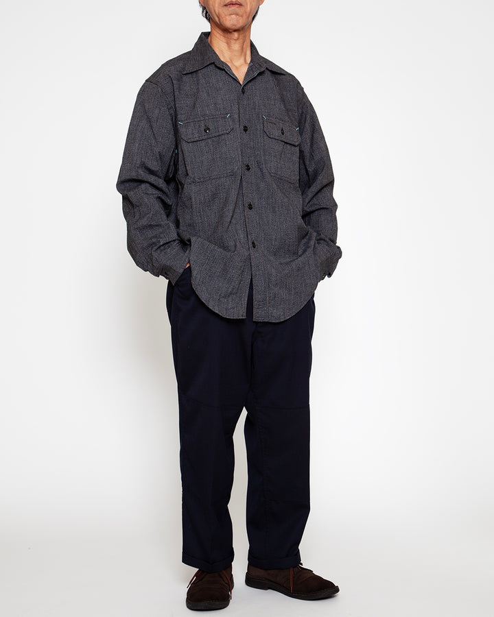 CS014 - CORONA・W-YOKE SHIRT / Top Black Chambray