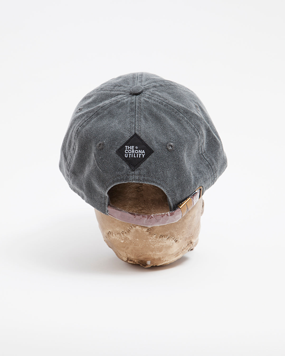 THE CORONA UTILITY - CA020・CORONA LOGO EMBROIDERY CAP / Grey × Black Embroidery