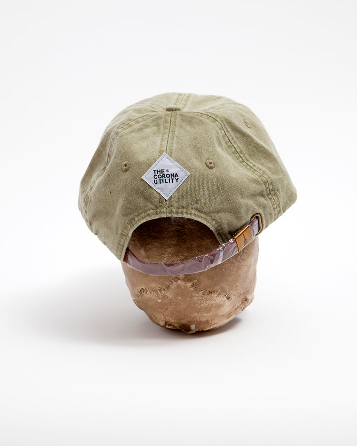 THE CORONA UTILITY - CA020・CORONA LOGO EMBROIDERY CAP / Khaki × Brown Embroidery
