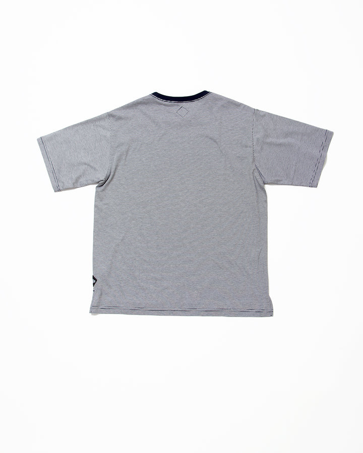 CC010  - BASIC POCKET TEE / Navy × White