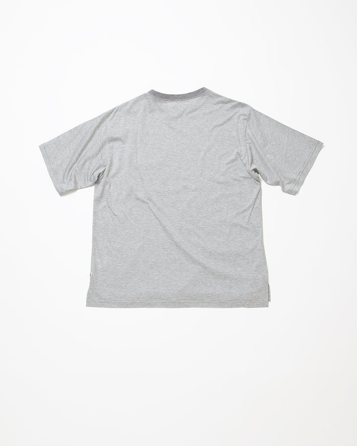 CC010  - BASIC POCKET TEE / Top Grey × White